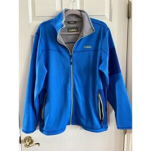 Cabelas Full Zip Performance Jacket Mens Large Midweight Fleece Lined